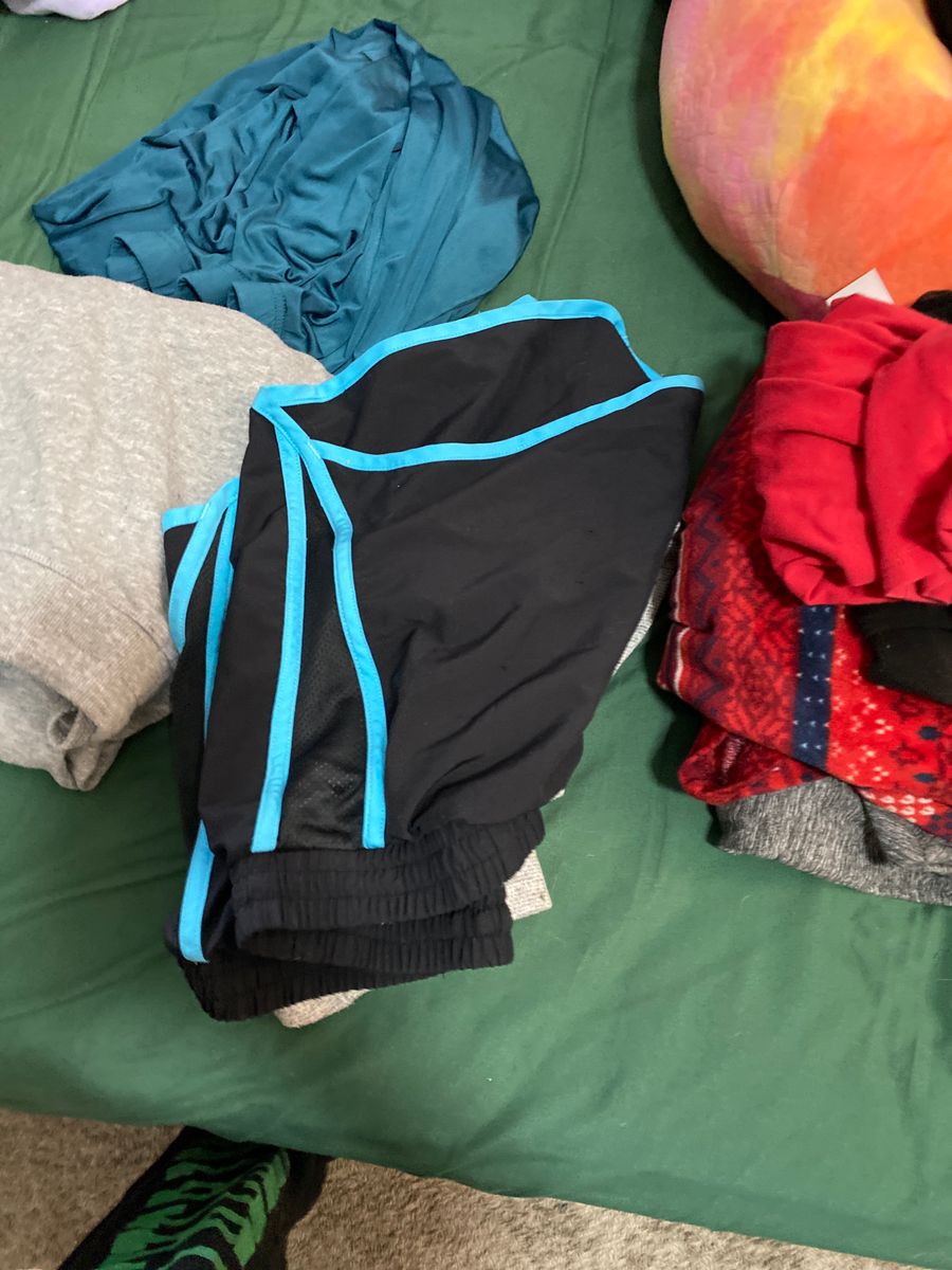 Blue and black runners shorts